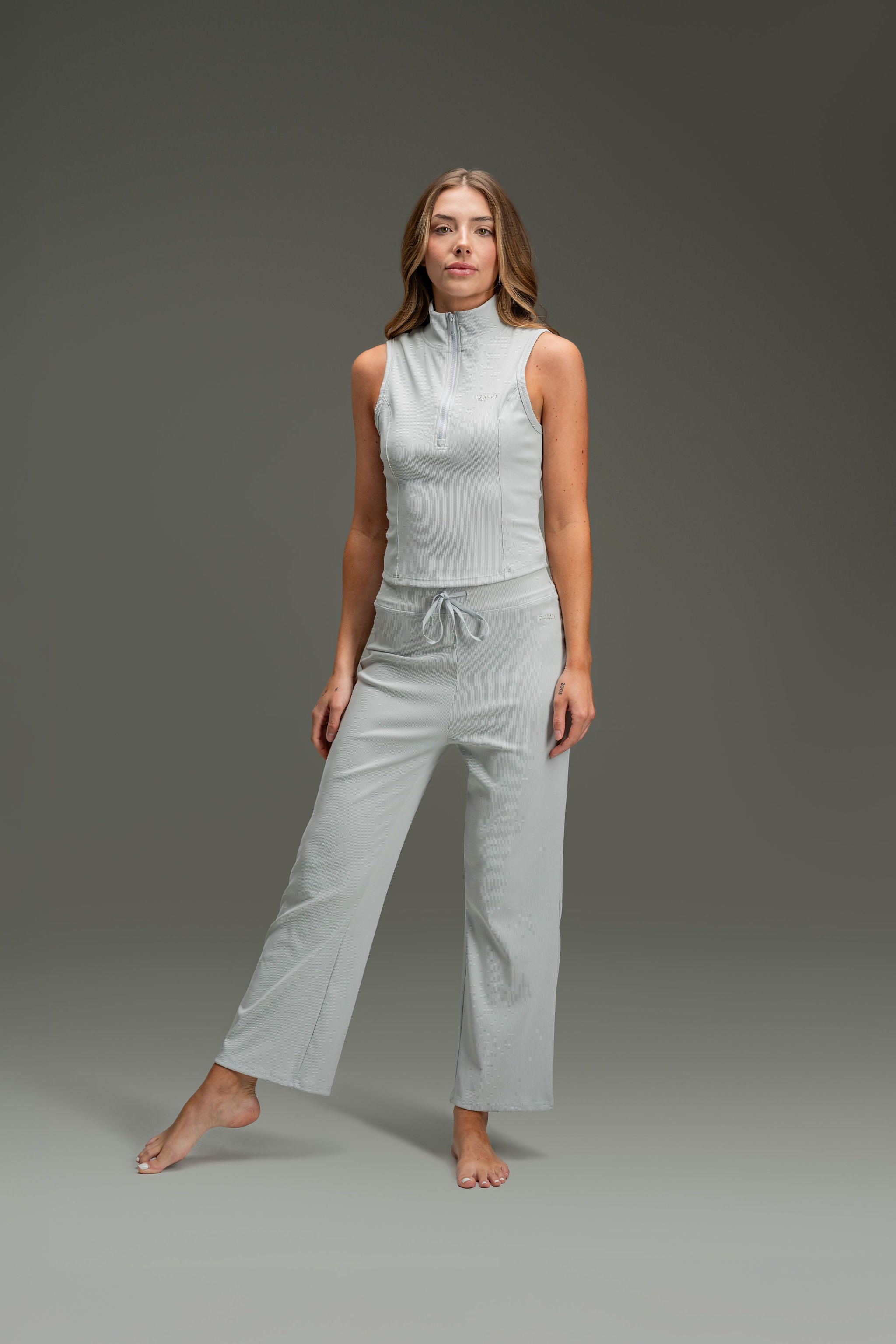 Regular Rib Relaxed Pants 30