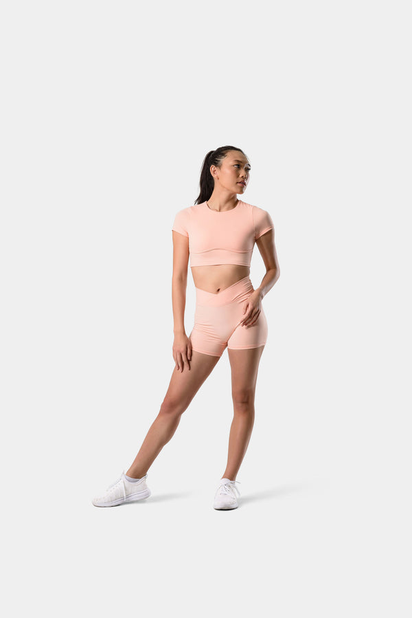 FeatherLite Enhance Wrapped Shorts - Peach Bud
