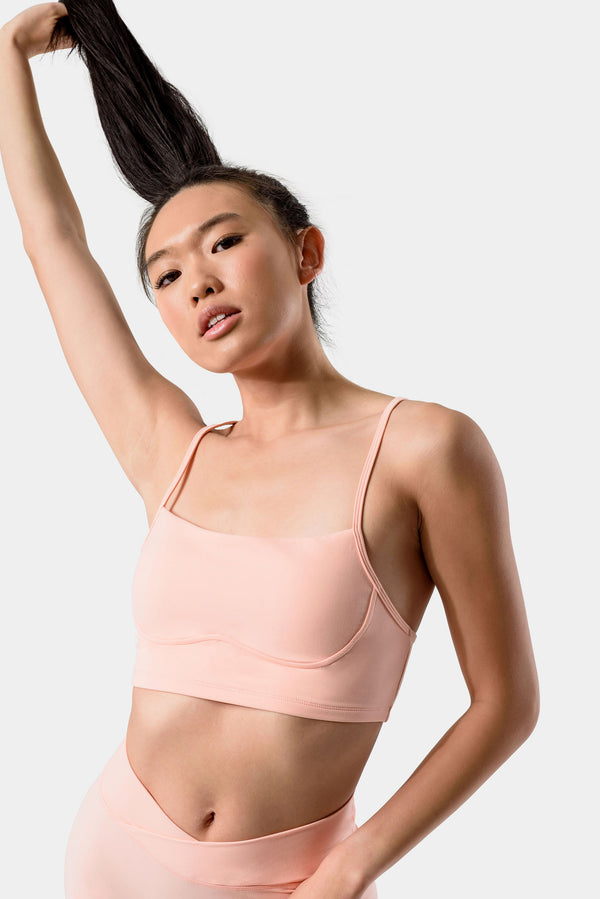 Isla Sports Bra - Peach Bud