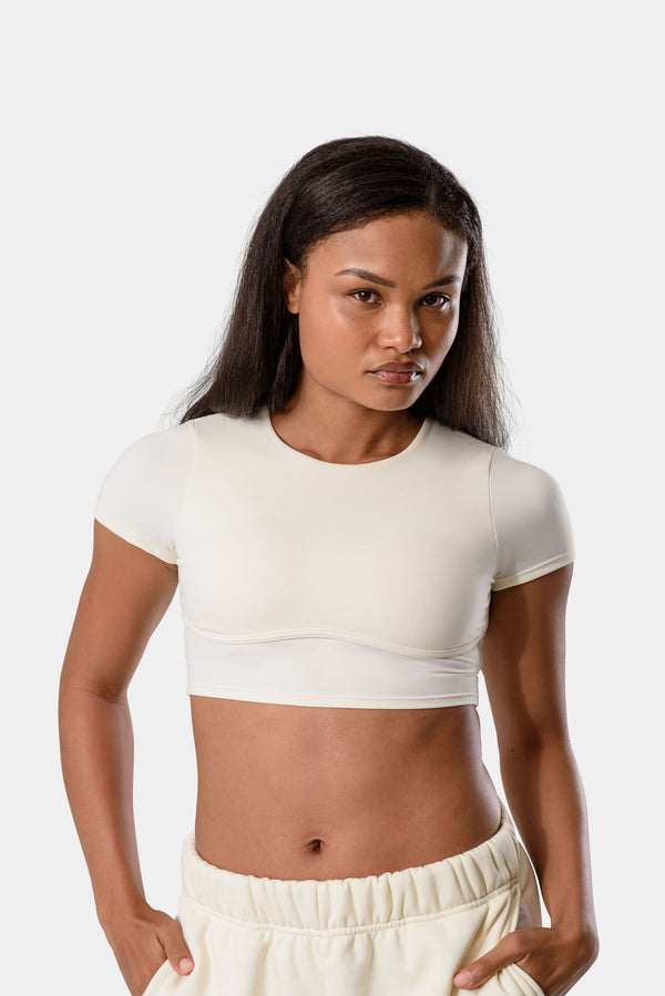 Isla Short Sleeve Top - Gardenia