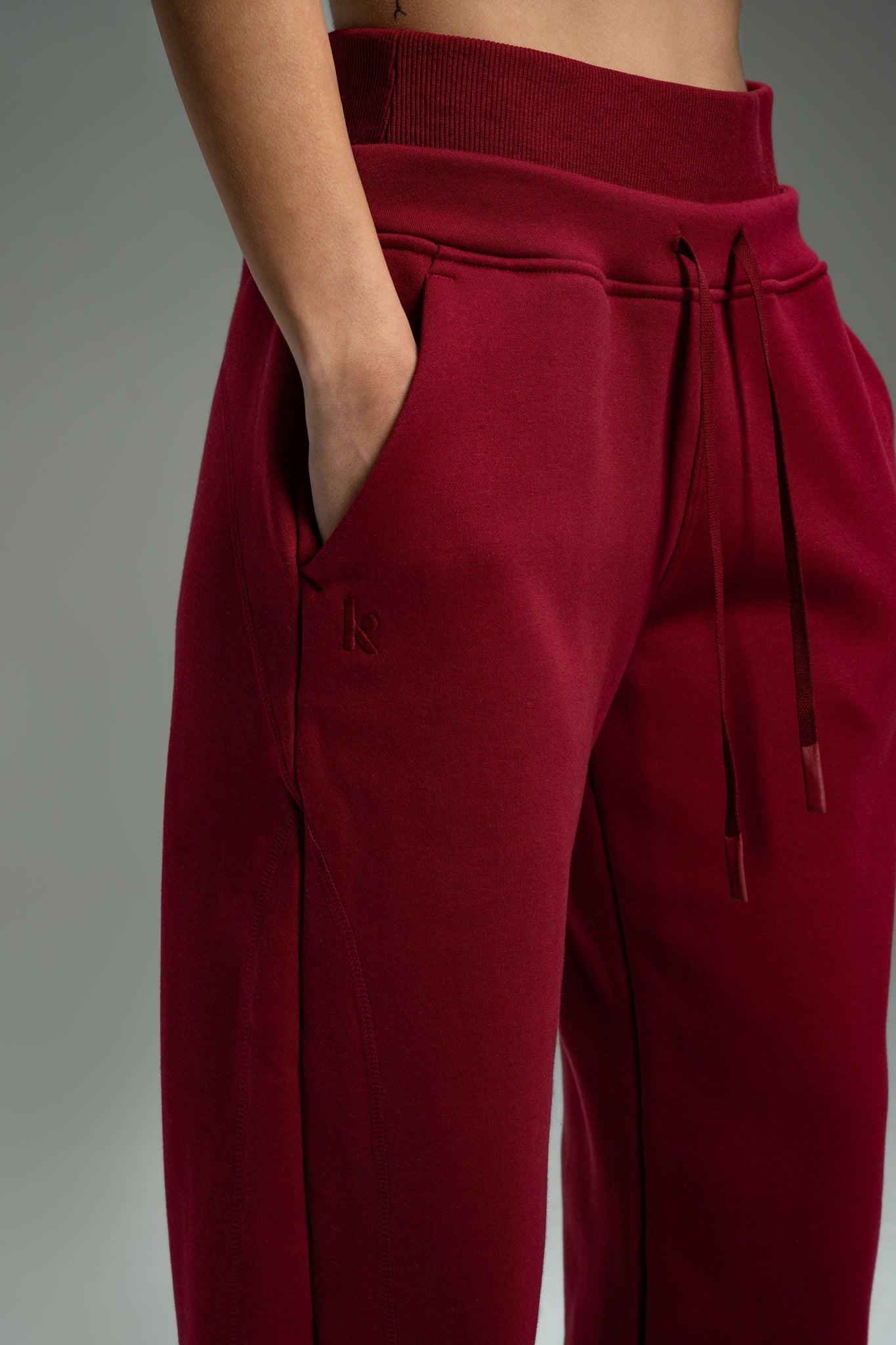 CozyTec Wide Leg Sweatpants 30" - Cherrywood