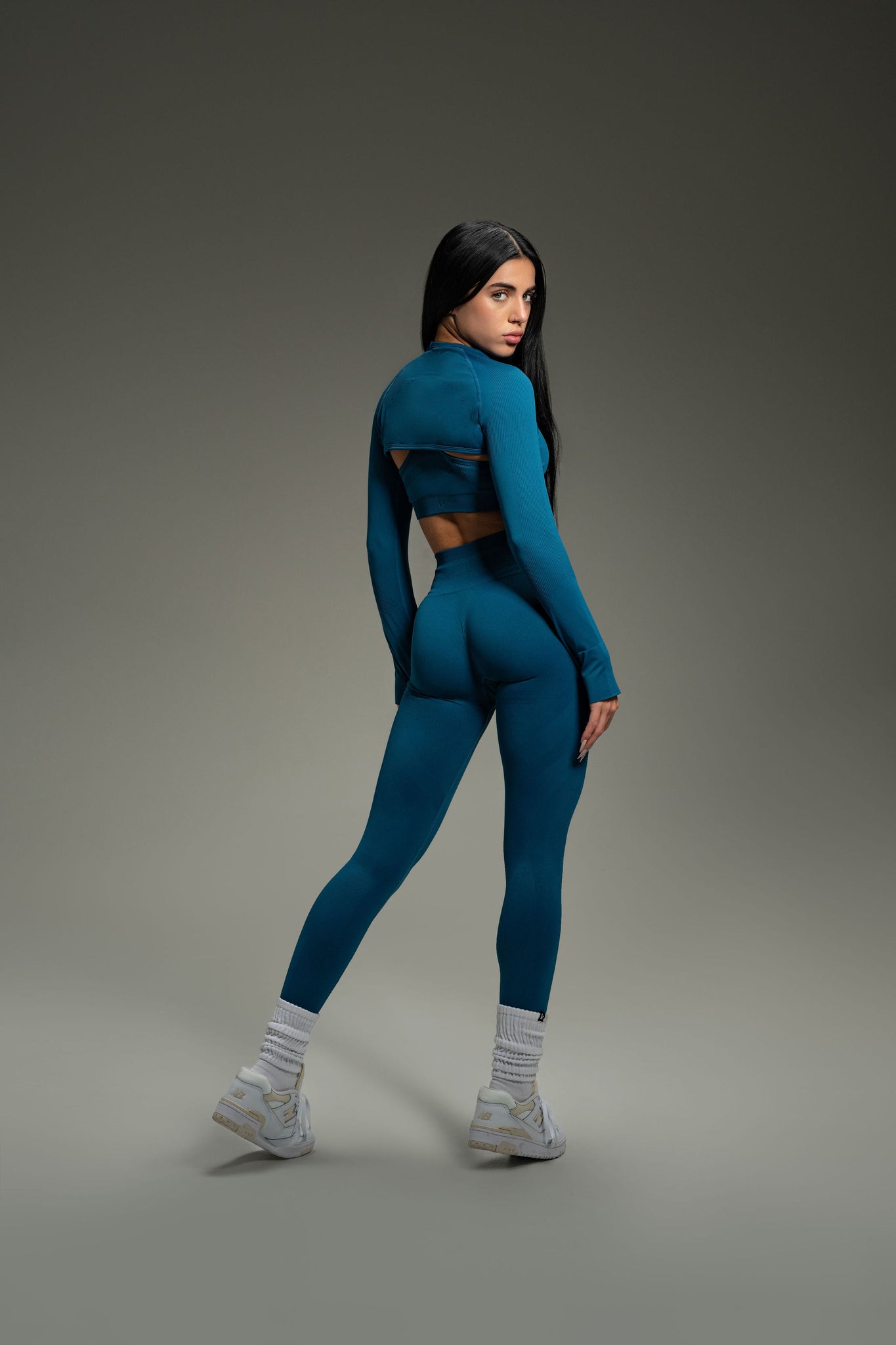 Electra Seamless Long Leggings - Moroccan Blue