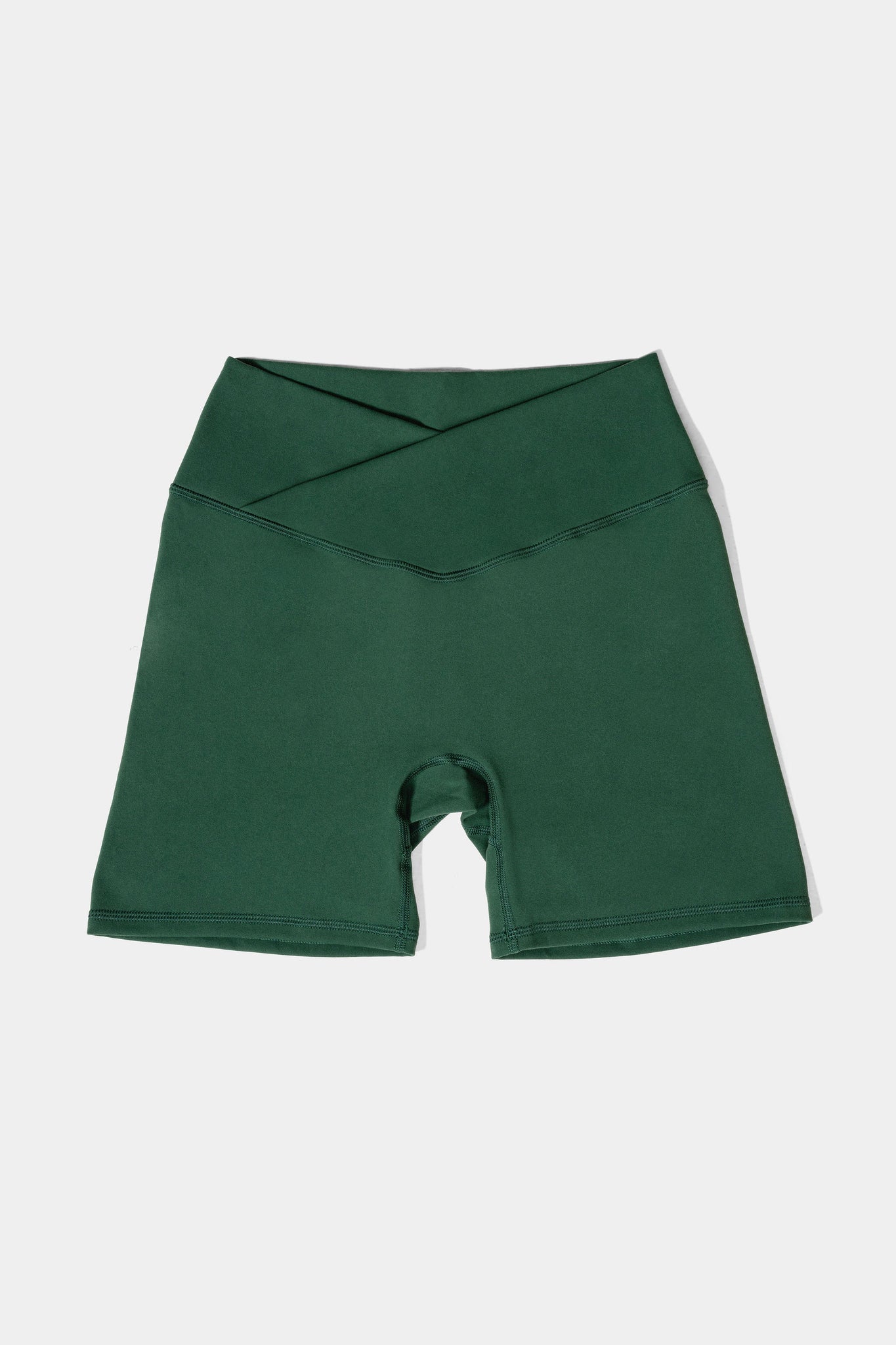 Alura Scrunch Wrapped 6" Shorts - Dark Green