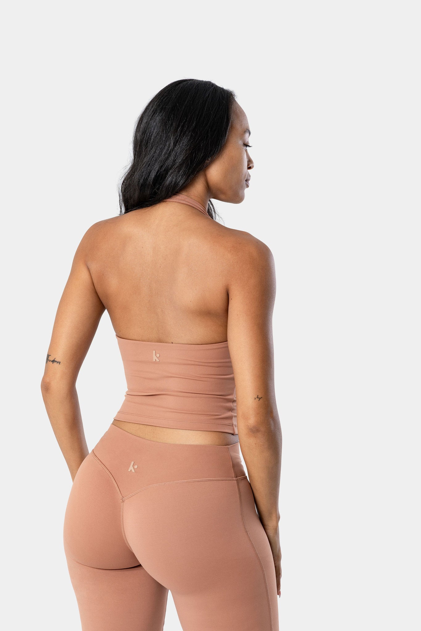 Lunara Halter Tank - Mocha Mousse