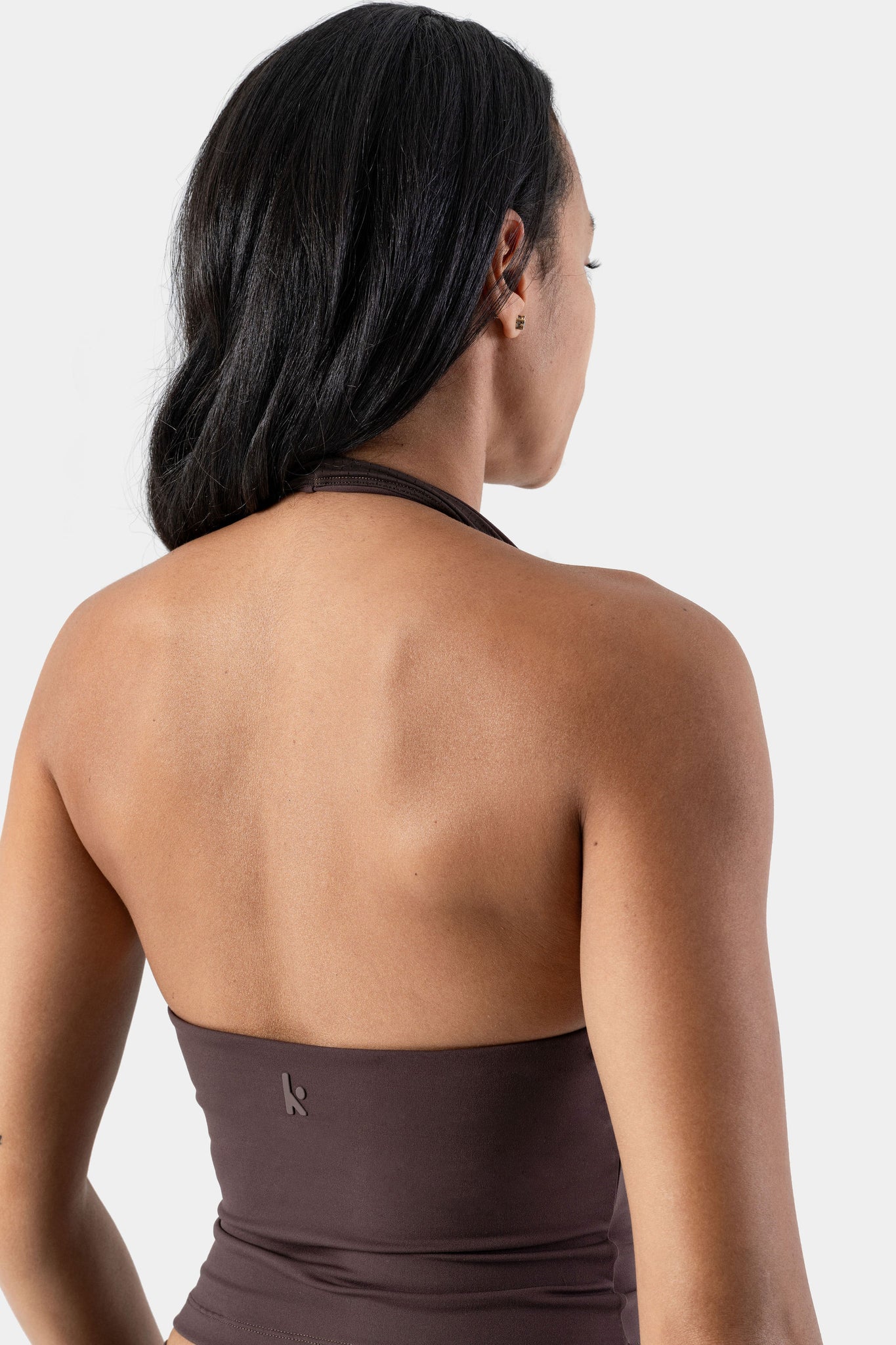 Lunara Halter Tank - Chocolate Brown