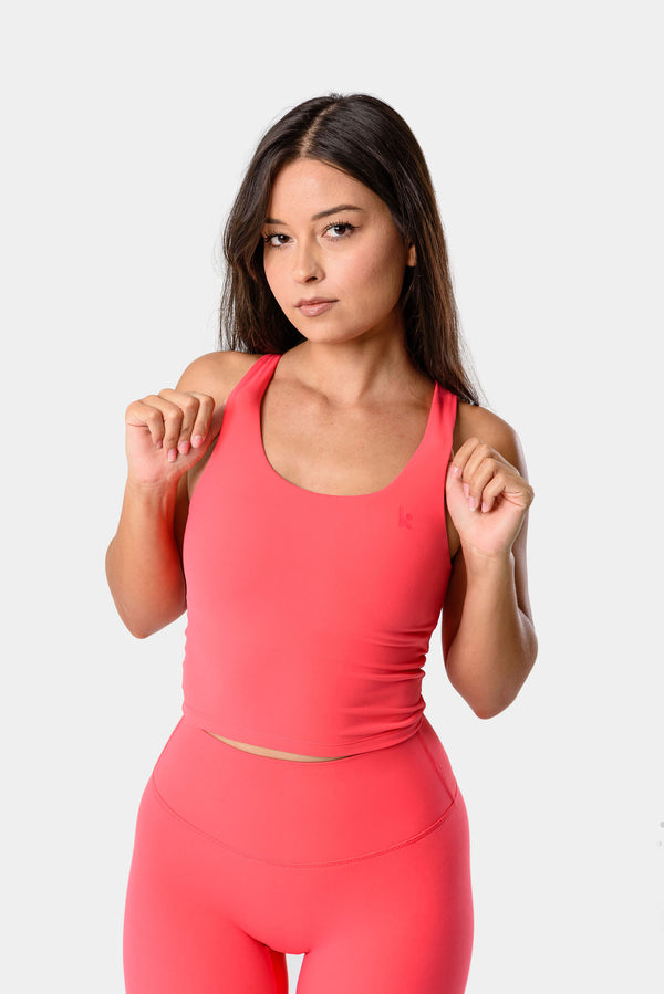 Nora Waist Length Tank Top - Paradise Pink