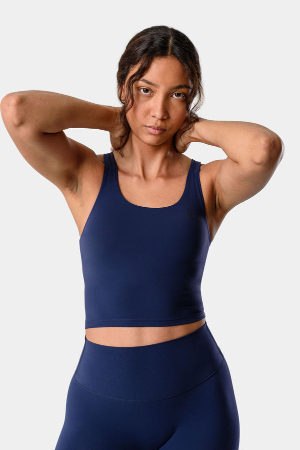 Nora Waist Length Tank Top - Dark Iris