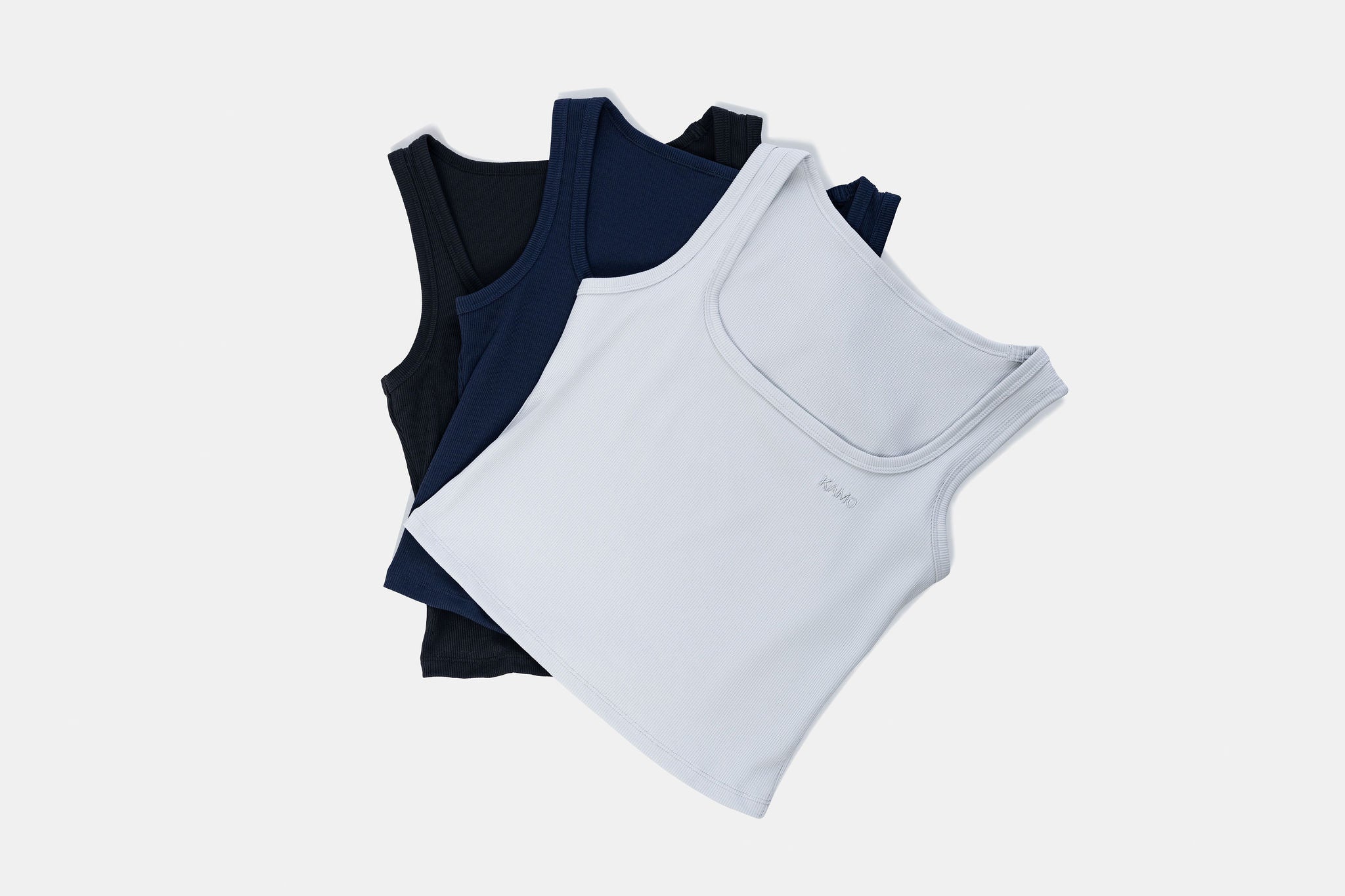 Essential Ribbed Tank Top - Navy Blue