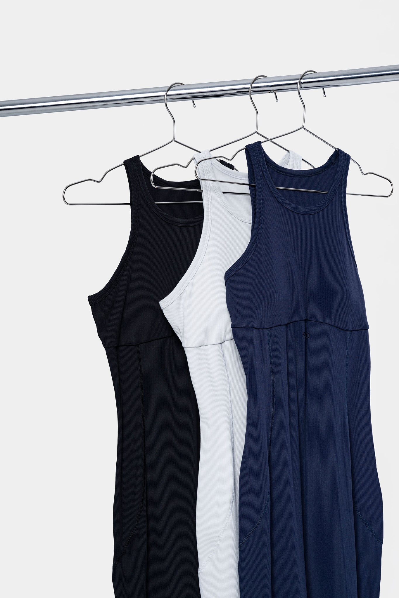 Rib Maxi Tank Dress - Charcoal Black Kamo Fitness Rib Maxi Tank Dress - Charcoal Black Kamo Fitness
