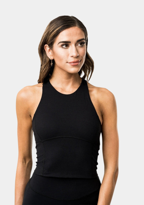 Ellyn High Neck Tank - Black