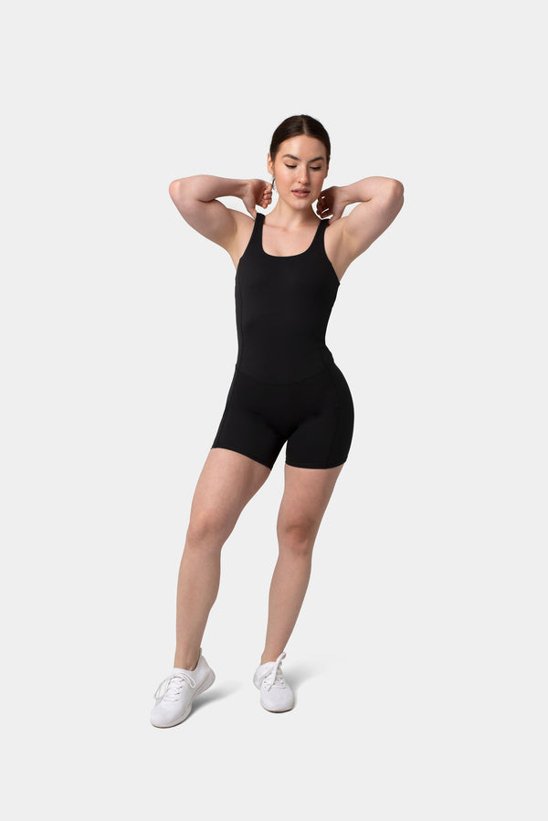 Cora Athletic Bodysuit - Black