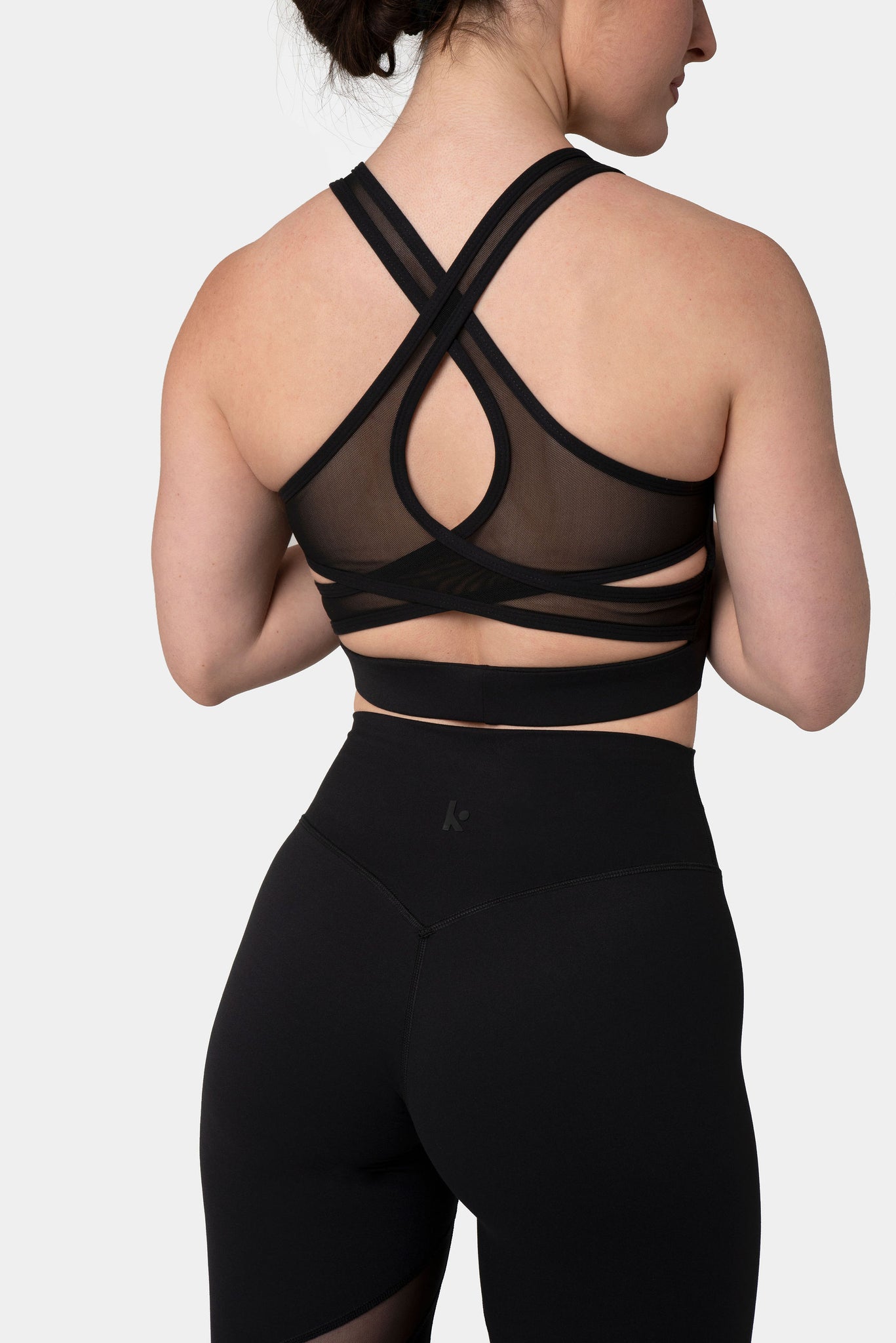 Classie Mesh Tank Top Sports Bra - Black
