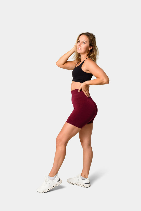 Eos Seamless Scrunch Shorts - Windsor Wine