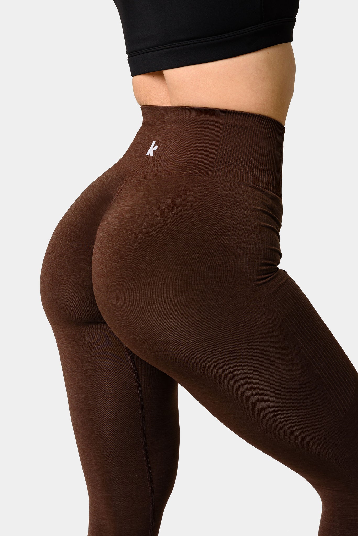 Eos Seamless Scrunch Leggings - Chocolate Torte