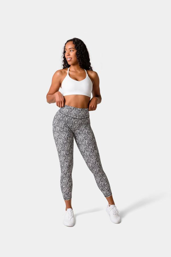 Iris Strappy Back Crop Sports Bra - White